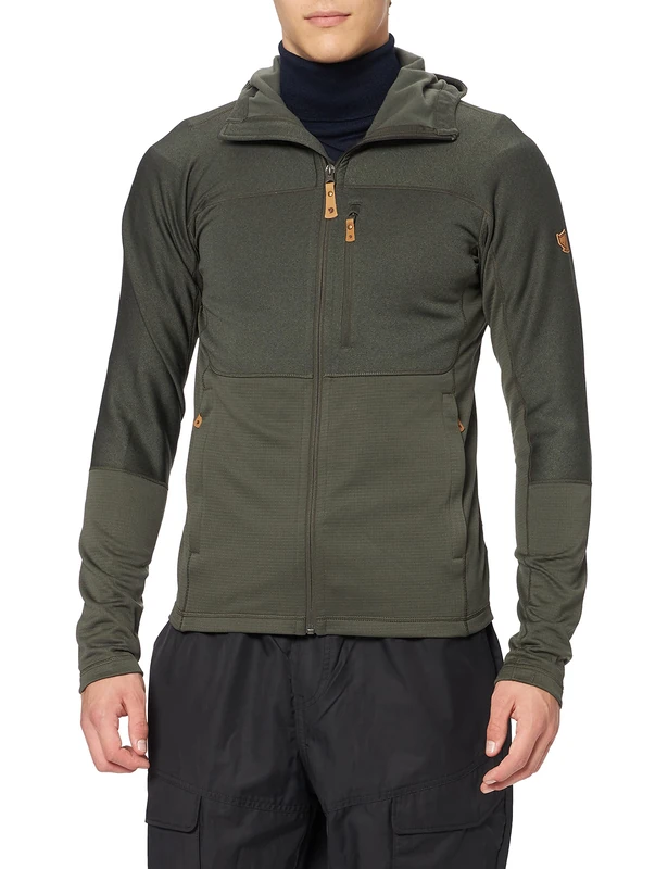 FJALLRAVEN Men's Abisko Trail Fleece M Jacket, Deep Forest, S UK