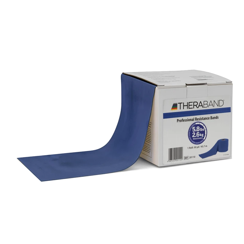 THERABAND Resistance Band Latex Roll – Stretch Bands for Exercise & Professional Physio, Exercise Band for Rehab, Pilates, Training & Mobility Recovery – 50 Yard Roll, (Extra Heavy, Level 4) – Blue