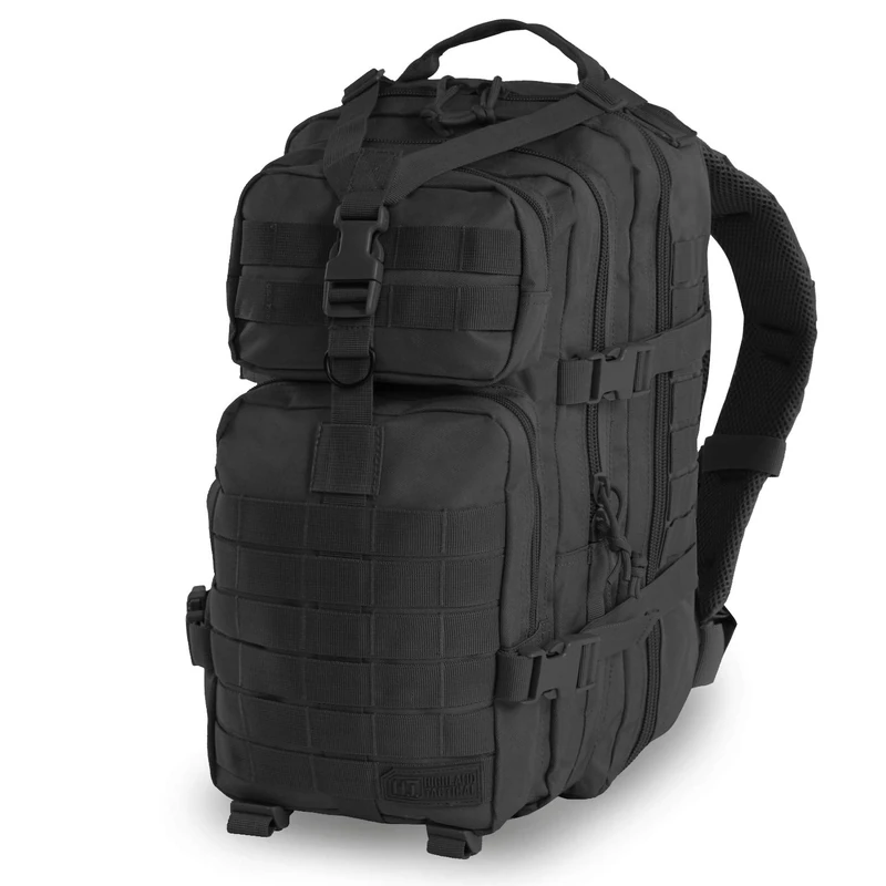Highland Tactical Men's Vantage Tactical Backpack, Black, One Size - Image 1