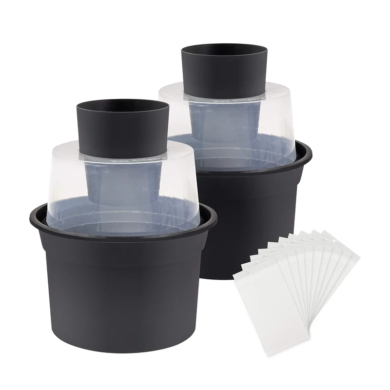 Biogents BG-GAT Pack of 2 I Environmentally Friendly Mosquito Trap for Outdoor Use I Mosquito Trap Against Reproduction of Asian Tiger Mosquito & Dengue Mosquito I Pesticide-free & Non-Electric