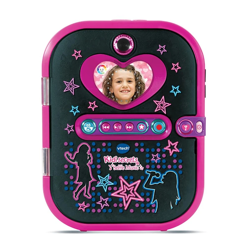 VTech - KidiSecrets Selfie Music Black, 7 in 1 Electronic Diary with Face Recognition, Camera and Video, Educational Games, Gift for Children from 6 to 12 Years - English Content - Image 1