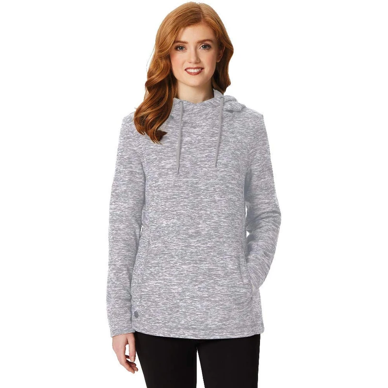 Regatta Women's Kizmit II Lightweight Cowl Neck Hooded Fleece, Light Steel, 12 (Manufacturer Size: S)