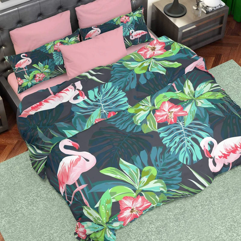 PETTI Artigiani Italiani Duvet Cover, Bedding Set, Satin, 100% Made in Italy, Pink, Double (200x200 cm)