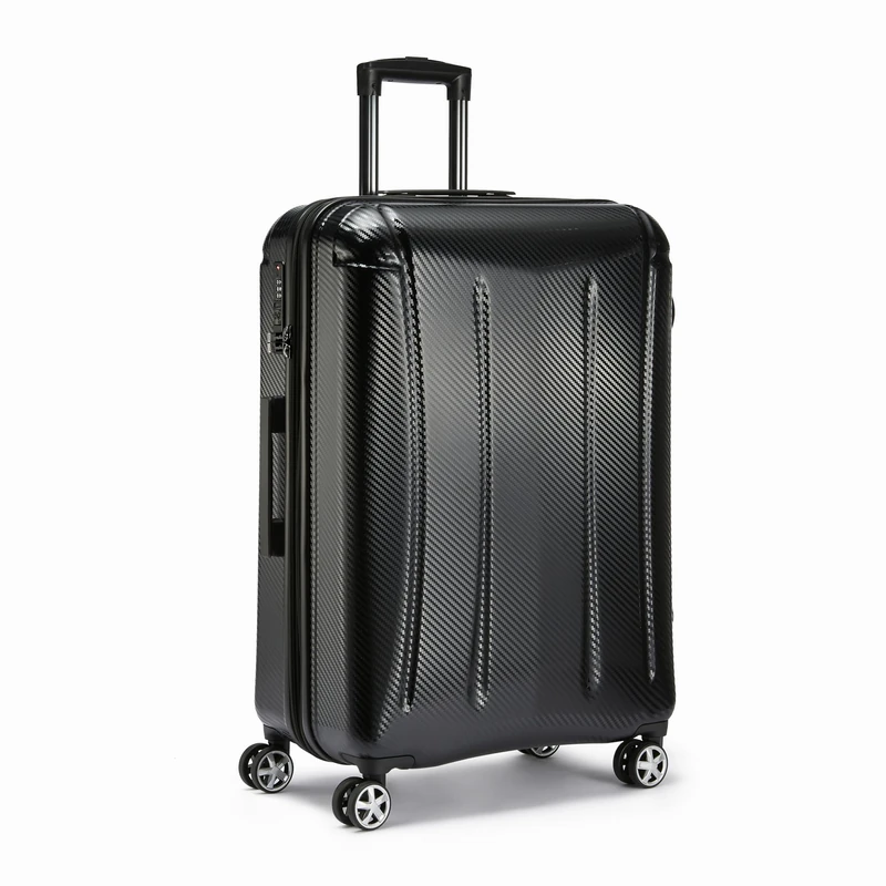 Amazon Basics Hardside Luggage, Large Suitcase with Wheels, Oxford Spinner with TSA Lock, Four Spinner Wheels and Scratch-Resistant Surface, 76 cm, Black
