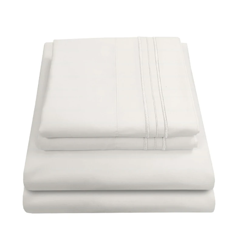 1800 Thread Count Sheet Set – Soft Egyptian Quality Brushed Microfiber Sheets – Luxury Bedding Set with Flat Sheet, Fitted Sheet, 2 Pillow Cases