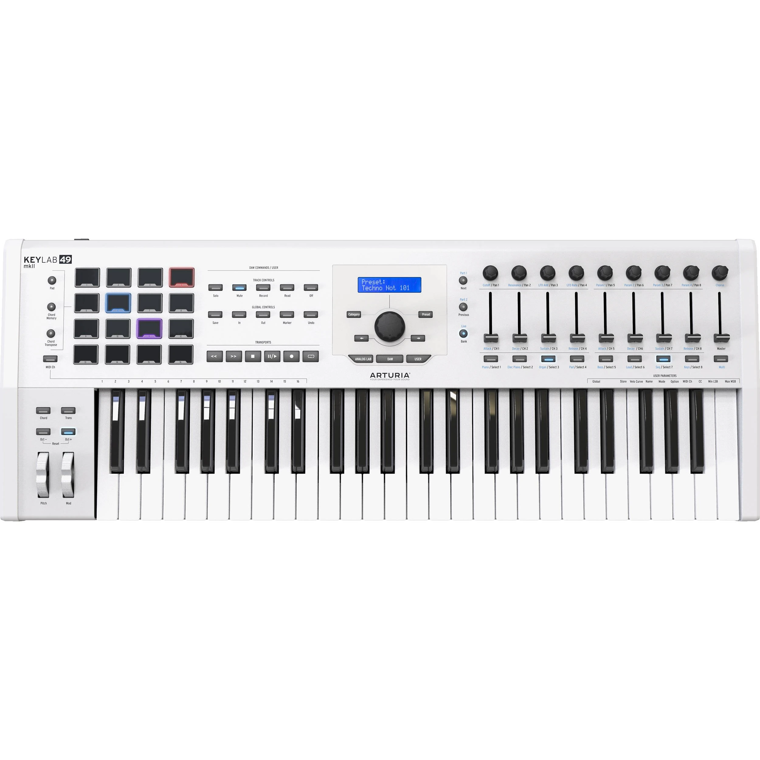 Arturia KeyLab 49 MkII (White) - Midi Keyboard