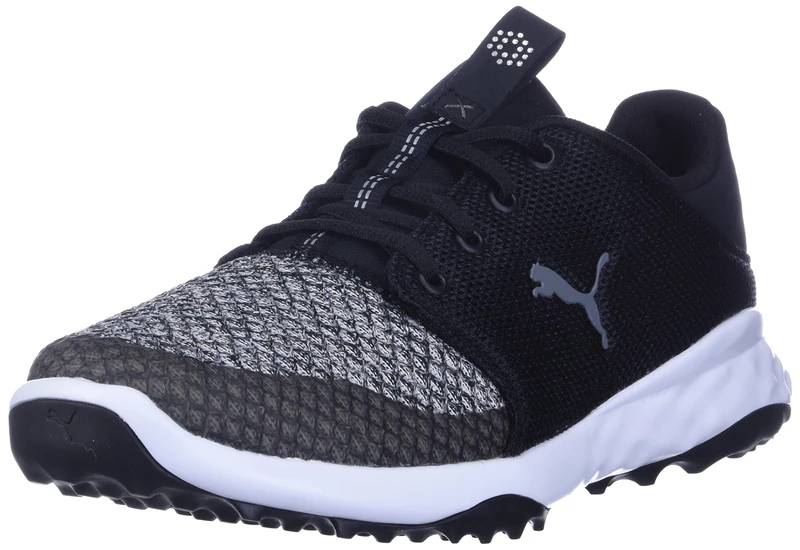 PUMA Men's Grip Fusion Sport Golf Shoe, Black-Quiet Shade, 12 UK