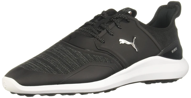 Puma Men's Ignite Nxt Lace Golf Shoe, Black Silver White, 10.5 UK