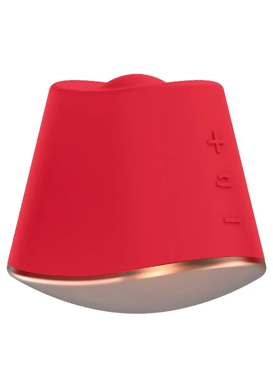 Shots Rotating & Vibrating Clitoral Stimulator, Dazzling, Red