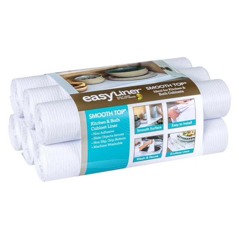 Duck Brand Smooth Top EasyLiner, White, 20" x 6' - Image 1