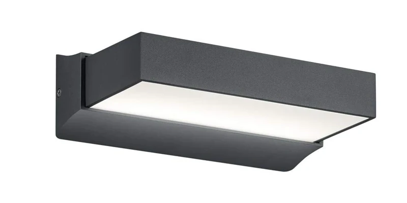 Trio Leuchten Cuando Outdoor Wall Light Aluminium 11 W Anthracite, Aluminium Acrylic, Charcoal 11W 230V