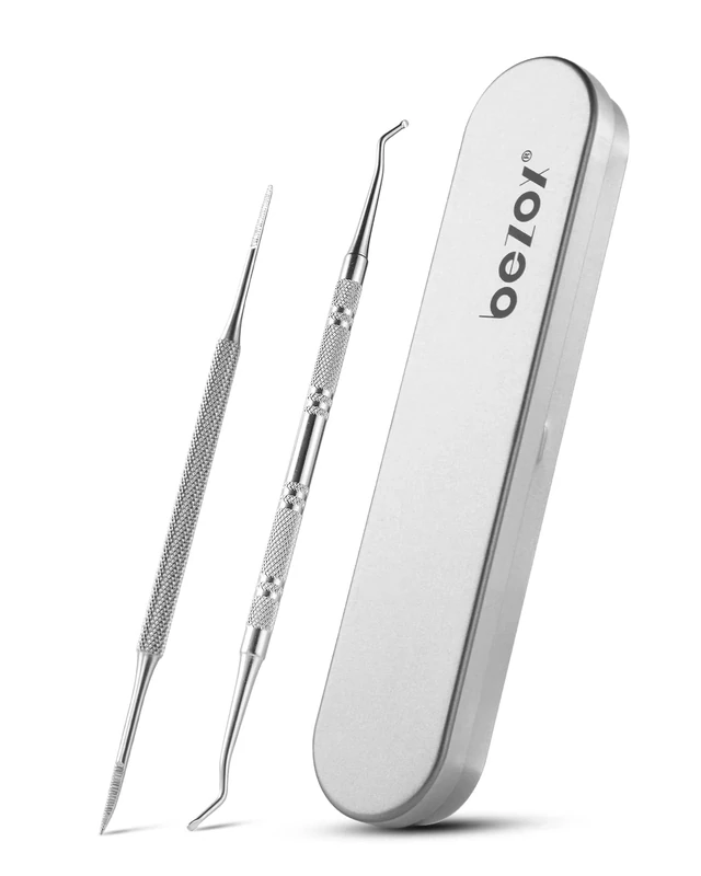 BEZOX Ingrown Toenail File(13.4cm) & Lifter Set(16.5cm)- Podiatrist Preferred Ingrown Toenail Treatment Tool