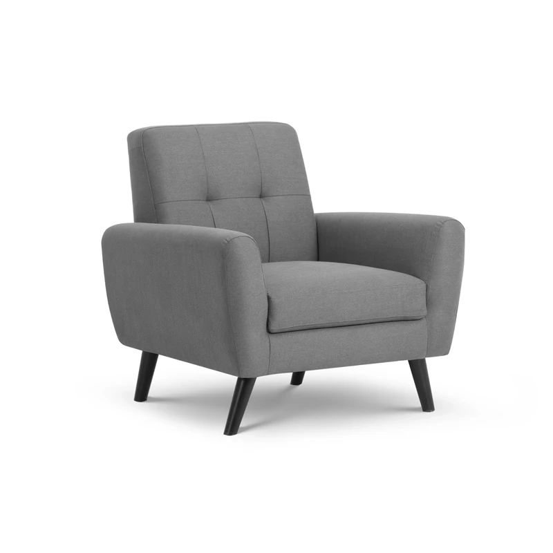 Julian Bowen Grey Fabric Monza Arm Chair - Image 1