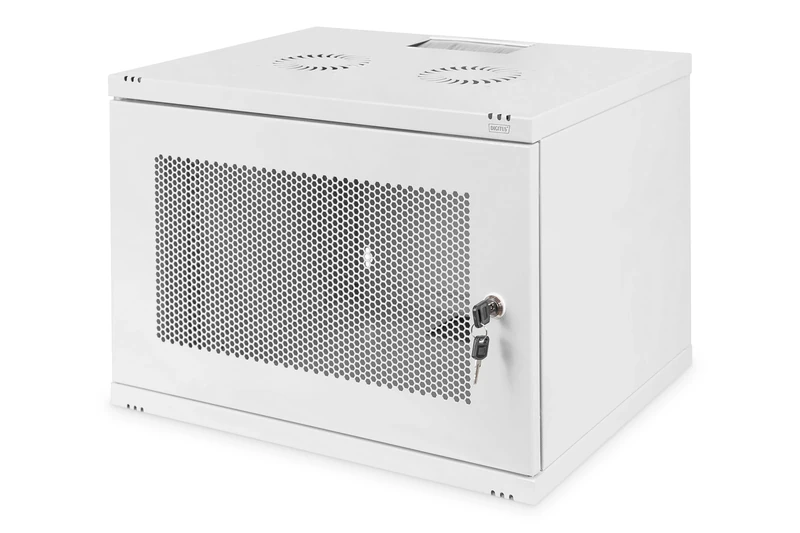 Digitus network cabinet - 19-inch rack 7 U - Unassembled - Wall mounting - 400 mm depth - Load capacity 60 kg - Perforated door - SOHO series - Grey