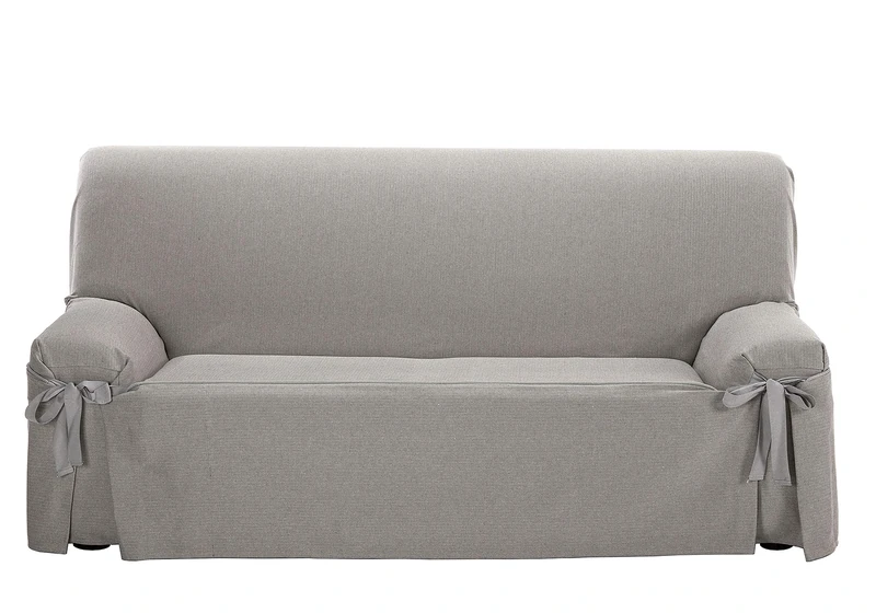 Martina Home Riga Sofa Cover with Bows 4 Seats grey