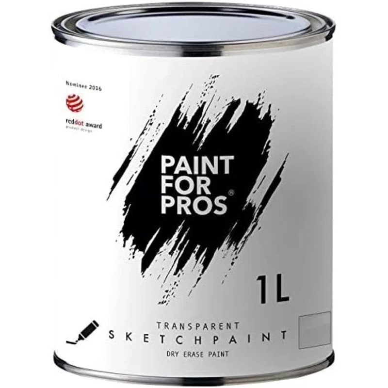 MagPaint Sketch Paint Pro 1L | Professional Transparent Whiteboard Paint for Walls - Create Clear Writing Surfaces, Easy Application, Durable Finish