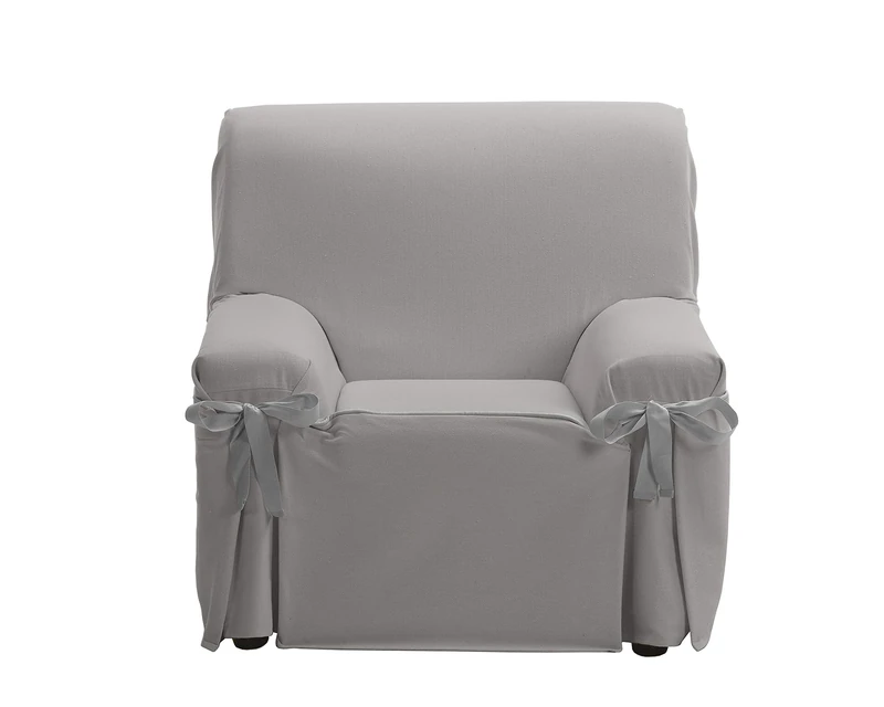 Martina Home Riga Sofa Cover with Bows 1 Space grey