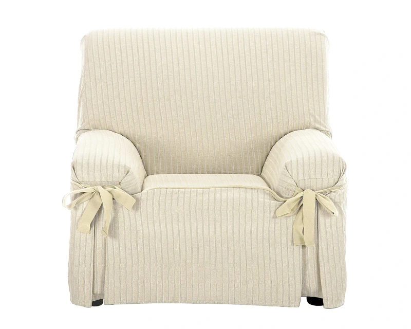 Martina Home Milan Sofa Cover with Bows 1 places 1 Space ecru