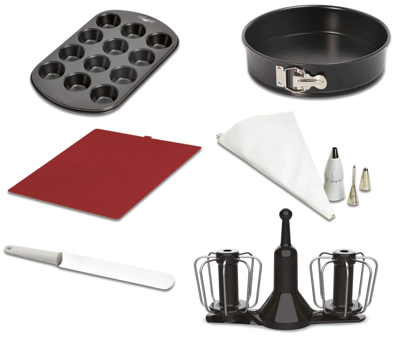 Moulinex SEBAX XF389010 Baking Set for Companion Food Processor Stainless Steel 24 cm Black