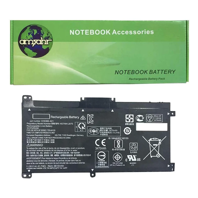 Replacement Battery for HP BK03XL, Hp 916366-541, Hp 916811-855, Hp BK03XL, Hp HSTNN-UB7, GHp TPN-W125 - Includes Mini Optical Mouse