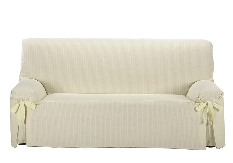 Martina Home Milan Sofa Cover with Bows 3 places 3 Seater ecru