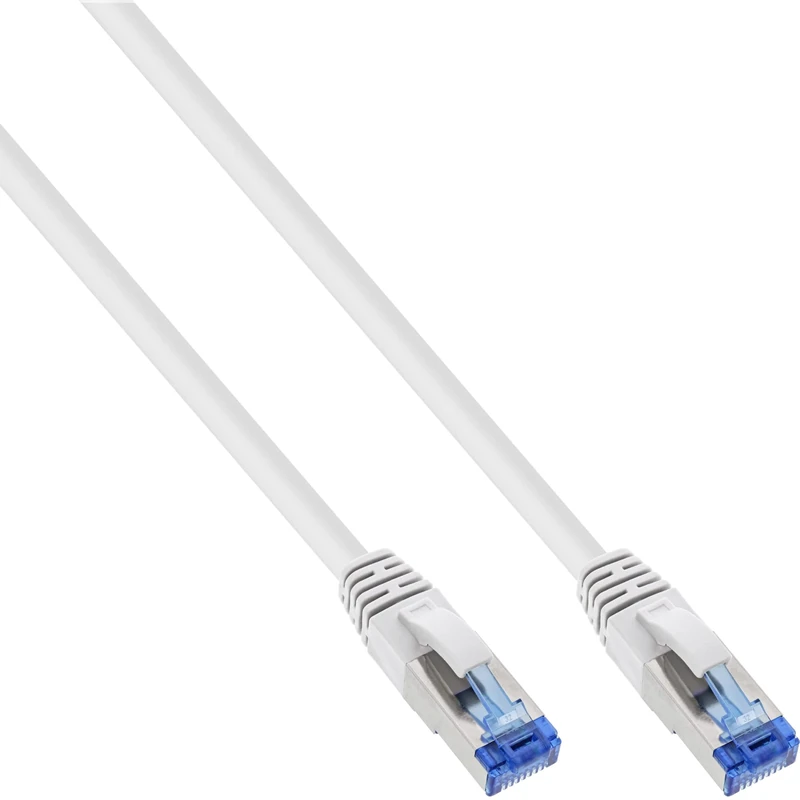 InLine® Patch Cable S/FTP (PiMf), Cat.6A, 500MHz, Halogen-, Copper, White, 15 m