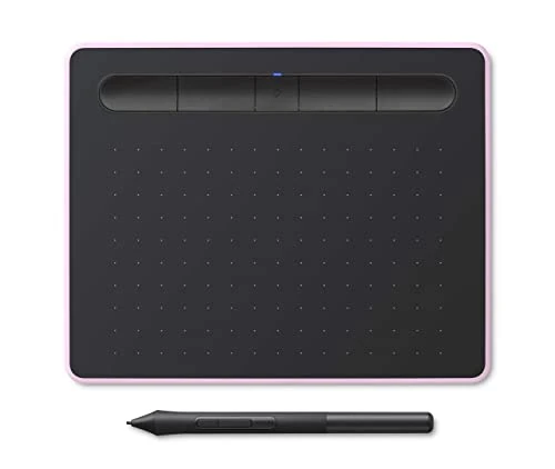 Wacom Intuos S Bluetooth Pen Tablet, wireless graphic tablet for painting, sketching and photo retouching with 5 creative software downloads, Berry Pink – ideal for work from home and remote learning