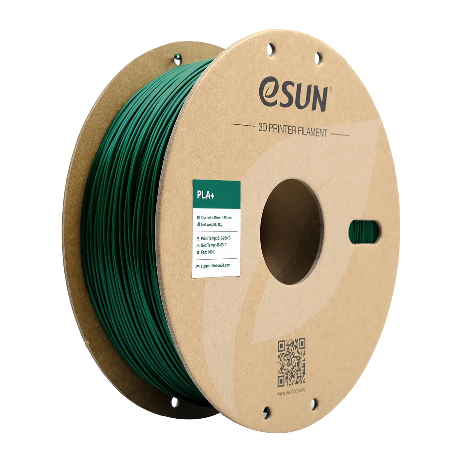 eSUN PLA+ Filament 1.75mm, Enhanced Toughness 3D Printer Filament PLA Plus, Dimensional Accuracy +/- 0.03mm, 1KG Spool (2.2 LBS) 3D Printing Filament for 3D Printers, Pine Green