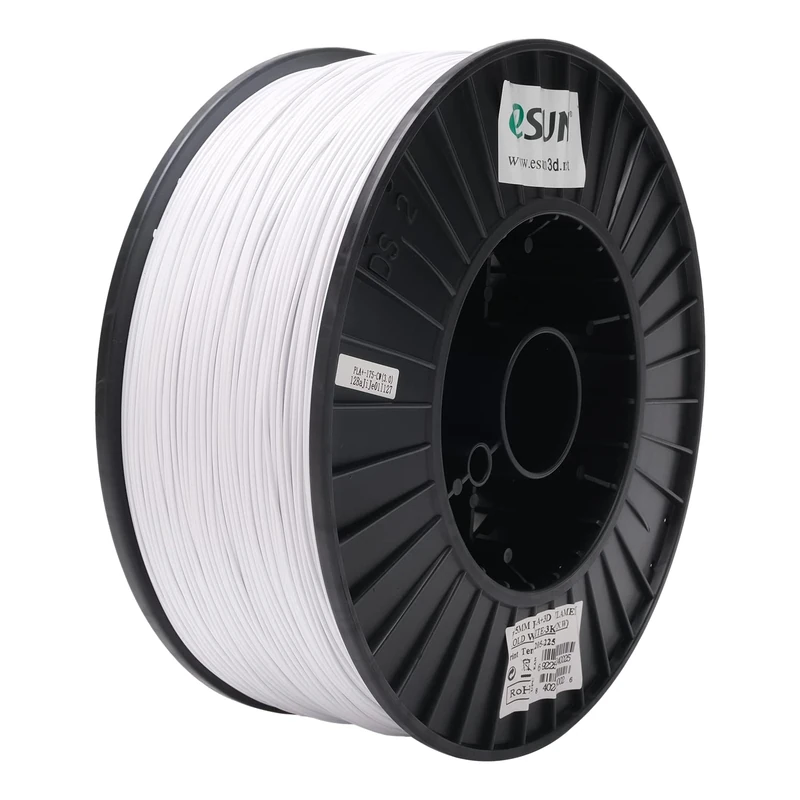 eSUN PLA+ Filament 1.75mm, Enhanced Toughness 3D Printer Filament PLA Plus, Dimensional Accuracy +/- 0.03mm, 3KG Spool (6.6 LBS) 3D Printing Filament for 3D Printers, Cold White