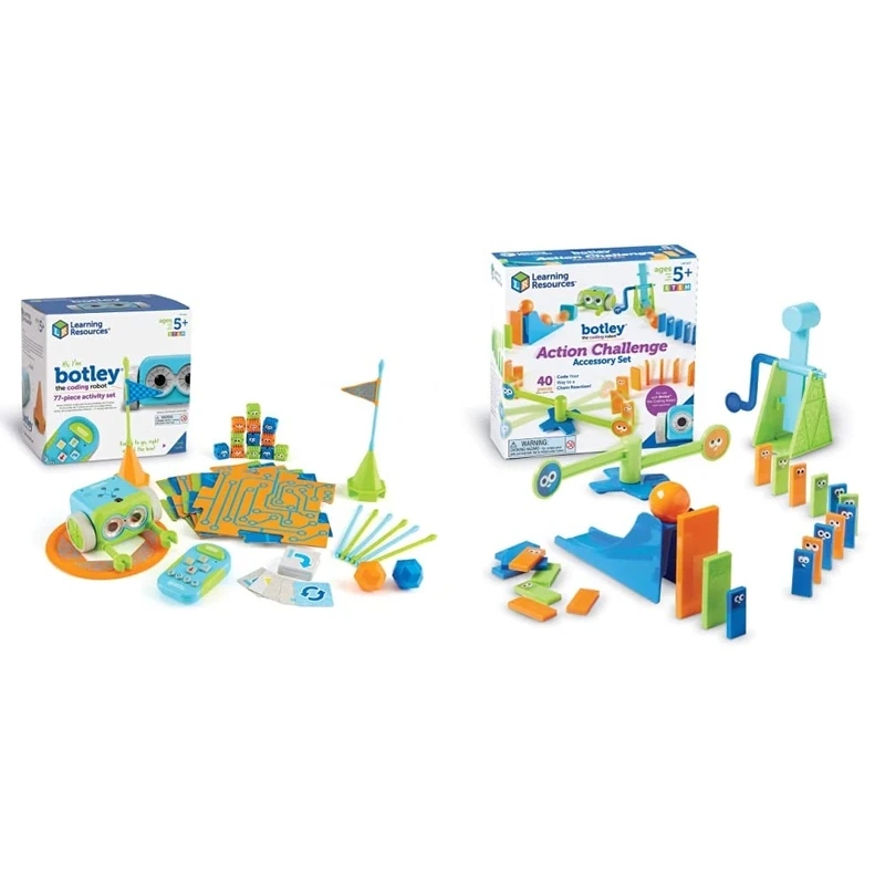Learning Resources Botley The Coding Robot Activity Set & Botley the Coding Robot Action Challenge Accessory Set