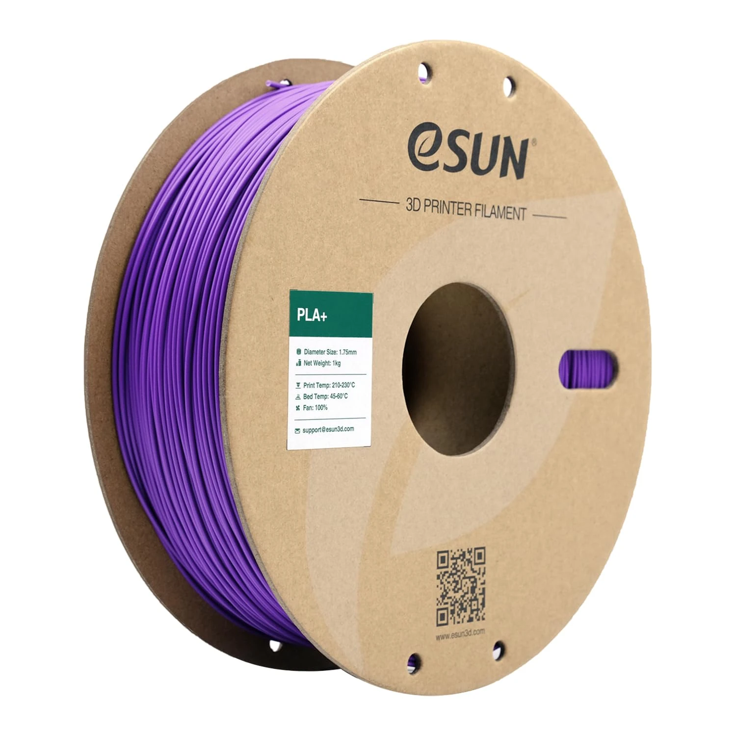 eSUN PLA+ Filament 1.75mm, Enhanced Toughness 3D Printer Filament PLA Plus, Dimensional Accuracy +/- 0.03mm, 1KG Spool (2.2 LBS) 3D Printing Filament for 3D Printers, Purple