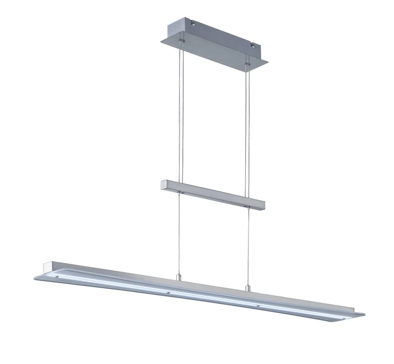 Reality Leuchten Smash R32421107 LED Pendant Light Matte Nickel Glass White 18 Watt