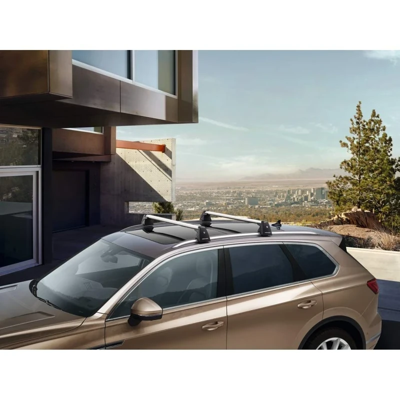 Volkswagen 760071151 Bars Base Carrier Roof Rack T-Nut Aero Profile Silver (Only for vehicles with roof rails)