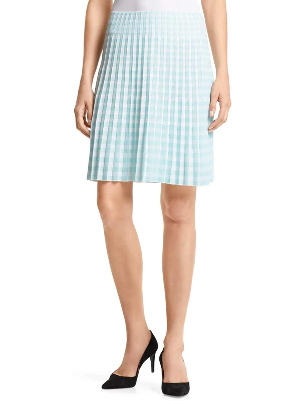Marc Cain Collections Women's Skirt, Multicoloured (Light Aqua 331), 12 - Image 1