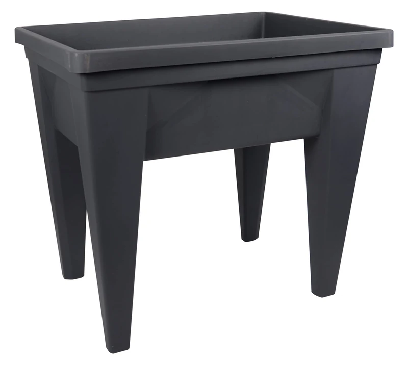 EDA - Vegetable Garden Veg&Table MAX 85L - Water Retention Zone - Hollow Feet with Drain Plug - 75.5 x 55.5 x 68 cm - Charcoal Grey - Image 1