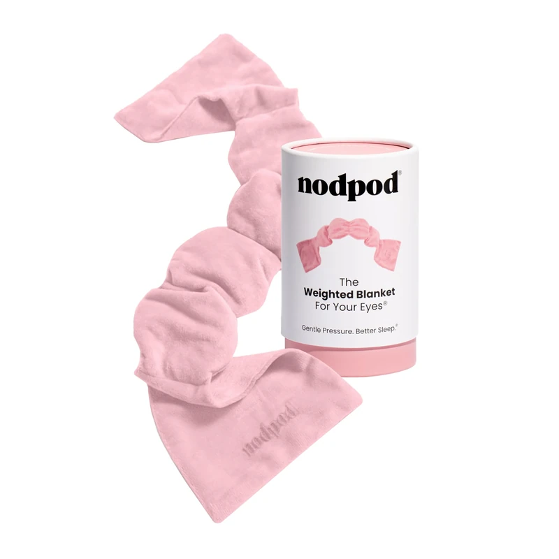 Nodpod Gentle Pressure Sleep Mask | Patented Light Blocking Design for Sleeping, Travel & Relaxation | Bead Filled, Machine Washable, BPA Free Eye Pillow (Blush Pink) - Image 1