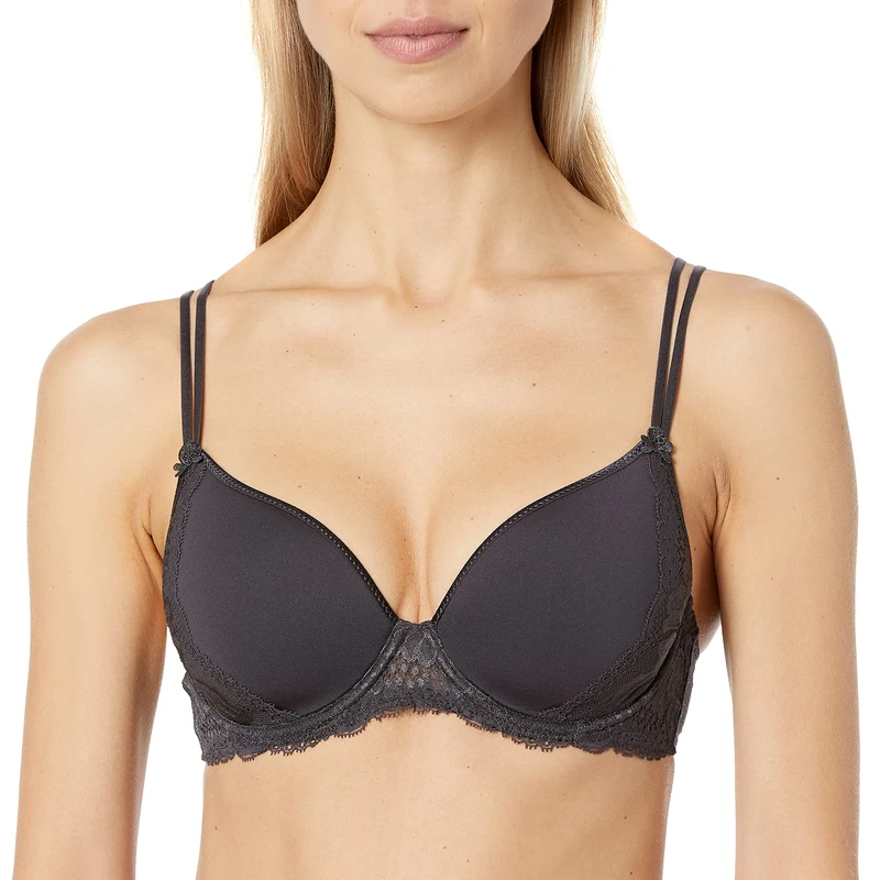 Simone Perele Women's Promesse 3D Plunge Bra, Anthracite, 30E