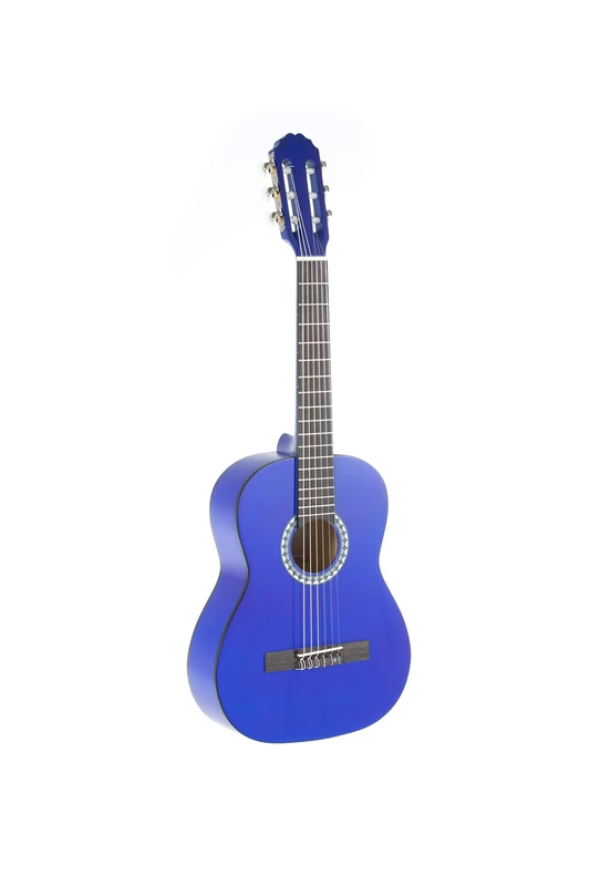 GEWA classical guitar, Basic guitar, basswood body, pakkawood fingerboard, chrome-plated machine heads, 1/2 blue