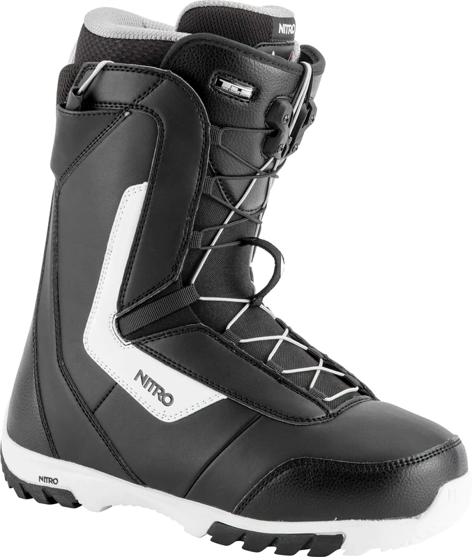 Nitro Snowboards Sentinel TLS '19 Lightweight Snowboard Shoes for Men with Quick Lacing System for Beginners, Versatile, Freestyle, Freeride, Cheap Soft Boots, Warm, Black,