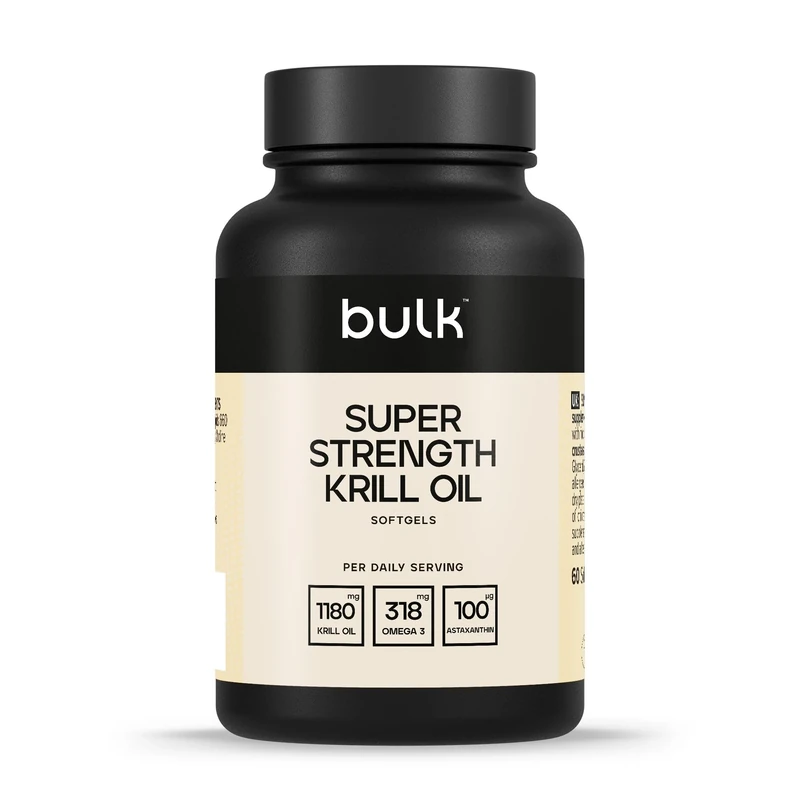Bulk Super Strength Krill Oil Softgels, 590 mg, Pack of 180