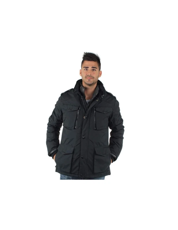 Schott NYC Men's Field Jacket, Black, 4XL