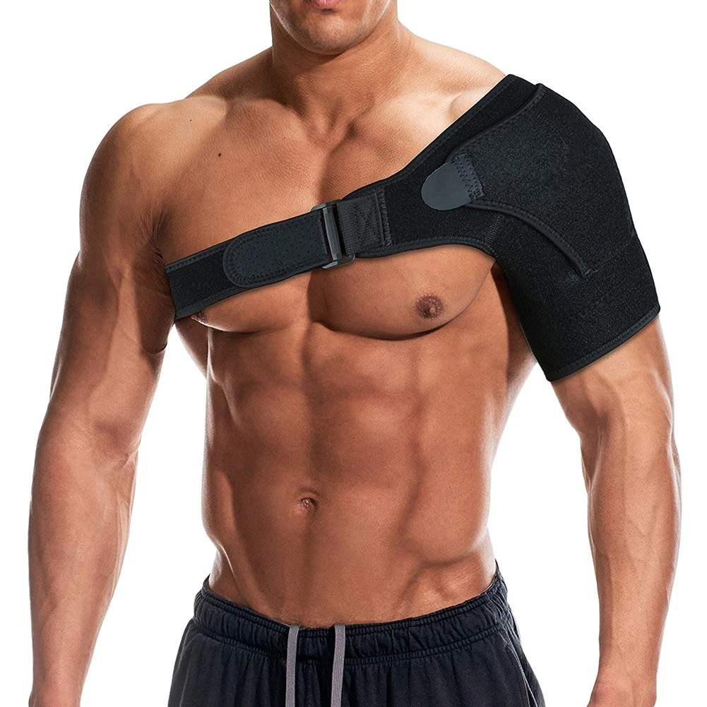 Shoulder Support Brace with Pressure Pad for Men Women, Adjustable Shoulder Support Arm Brace for Sports，Exercise, Fits Right or Left Shoulder
