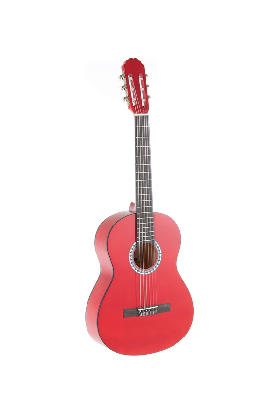 GEWA classical guitar, Basic guitar, basswood body, pakkawood fingerboard, chrome-plated machine heads, 3/4 red