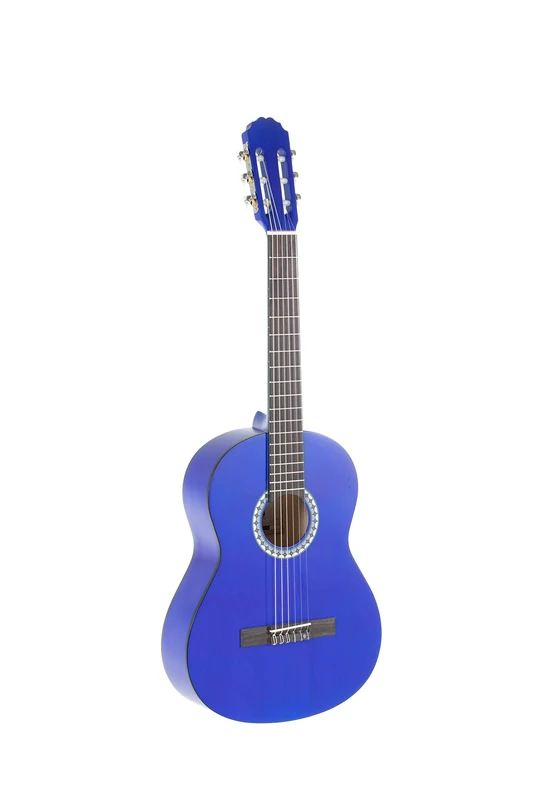 GEWA classical guitar, Basic guitar, basswood body, pakkawood fingerboard, chrome-plated machine heads, 3/4 blue