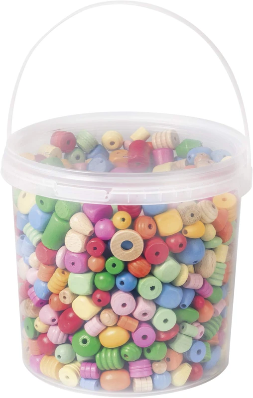 Knorr Prandell Knorr Prandell 216039902 2.5 Litre Wooden Beads in Bucket, Pastel, Satin Matt Pastel, 216039902 - Image 1