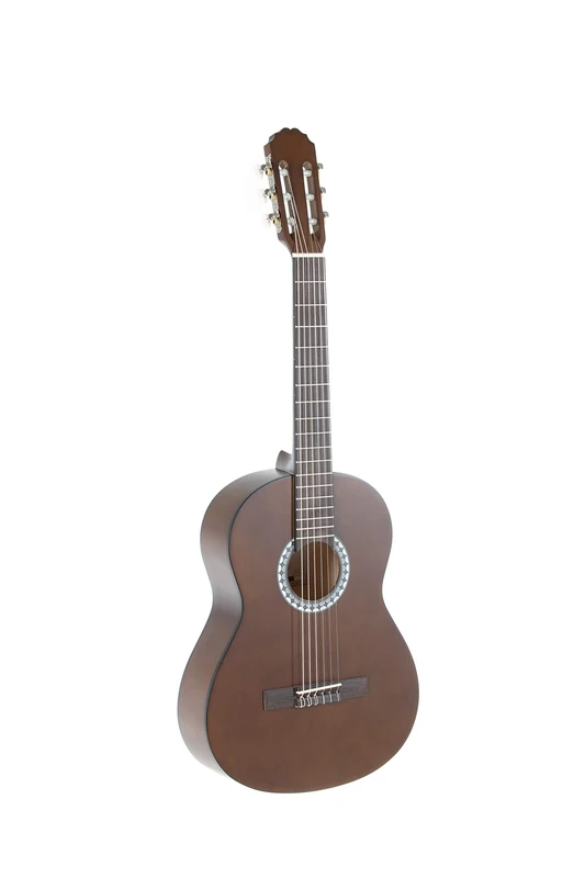 GEWA classical guitar, Basic guitar, basswood body, pakkawood fingerboard, chrome-plated machine heads, 3/4 walnut-coloured