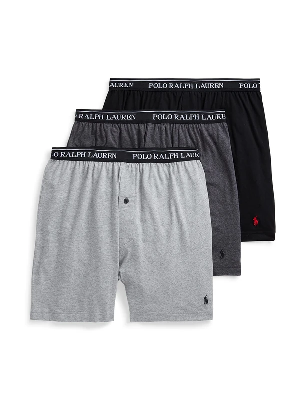 Ralph Lauren Polo Classic Cotton Knit Boxer 3-Pack