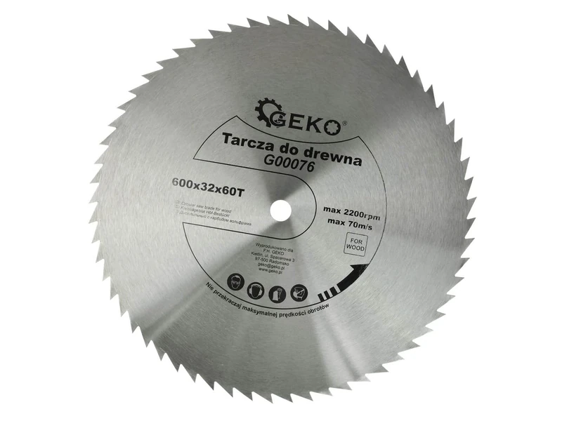Geko G00076 Circular Saw Blade For Wood 600 mm x 32 mm x 60 T (Pack of 4)