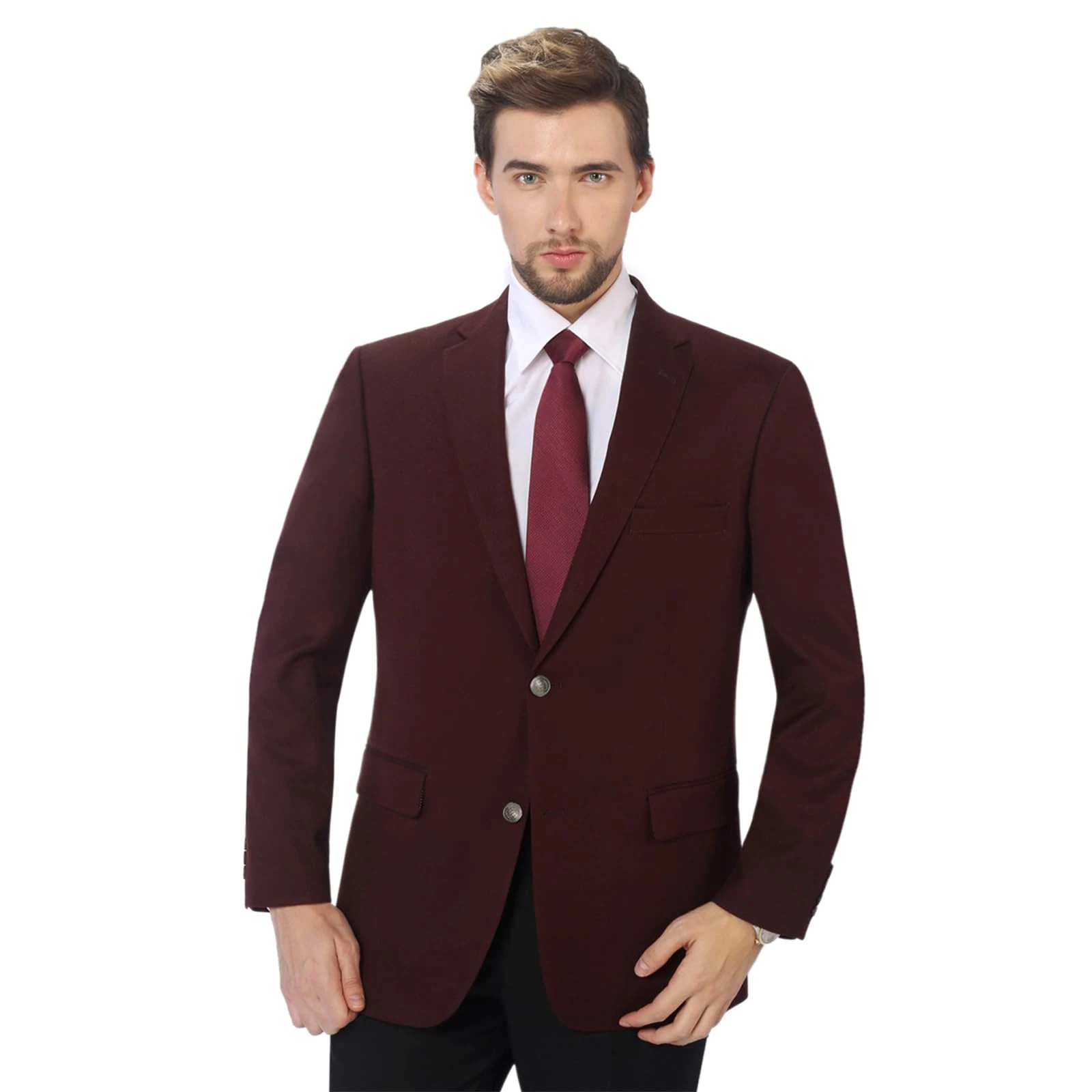 P&L Men's Modern Fit Two-Button Blazer Suit Separate