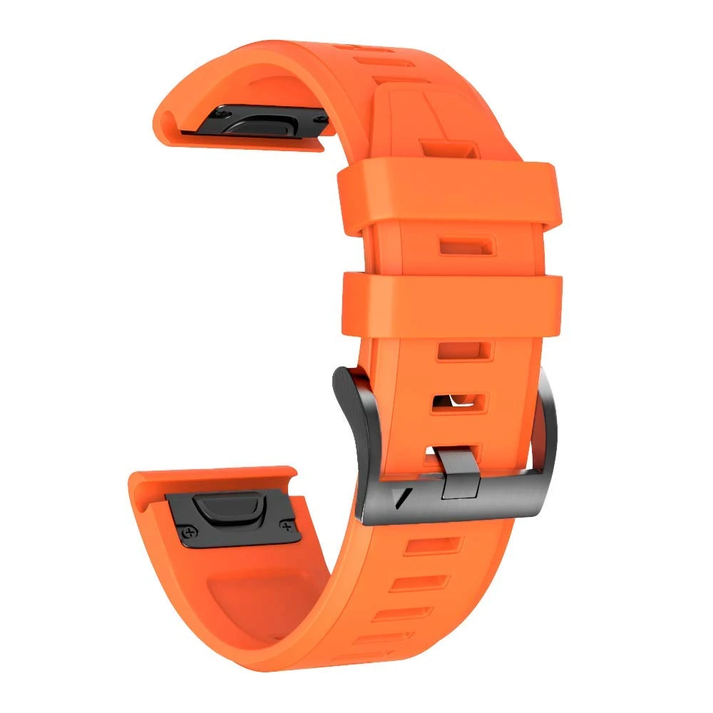 NotoCity for Garmin Fenix fenix 5x/6x pro/6x/5x Plus strap, 26mm Watch Strap for Garmin Fenix 7x/7x Pro/8 51mm, Fenix 3/3 HR Silicone Quickfit Strap(Orange)
